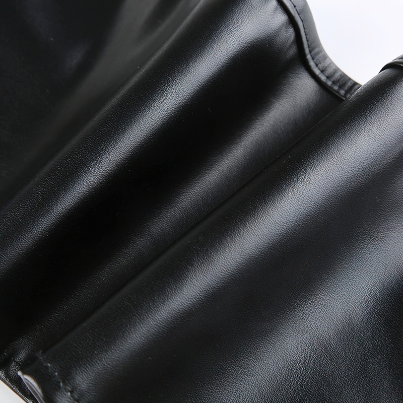 Fashion PU Leather Sleeveless Tank Top / Sexy Women's Corset Crop Top