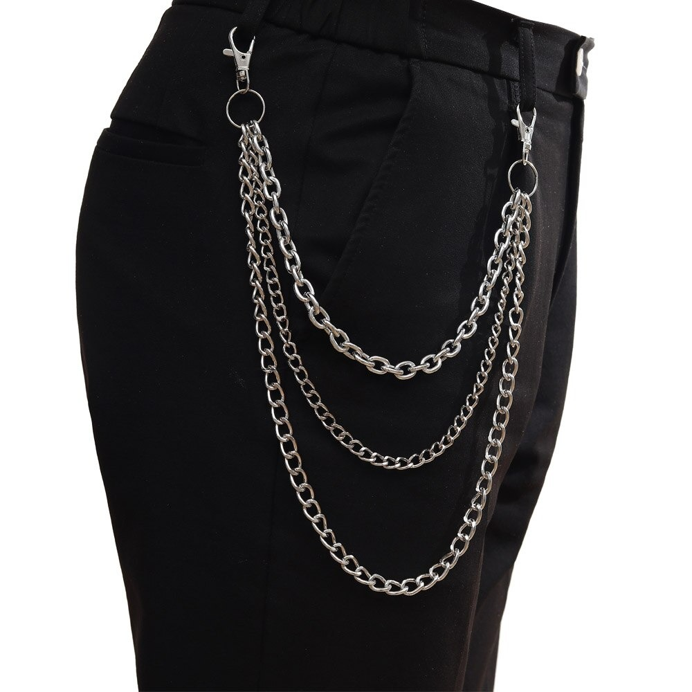 Fashion Punk Chains for Pants / Double Layer Chains Hook on Jeans