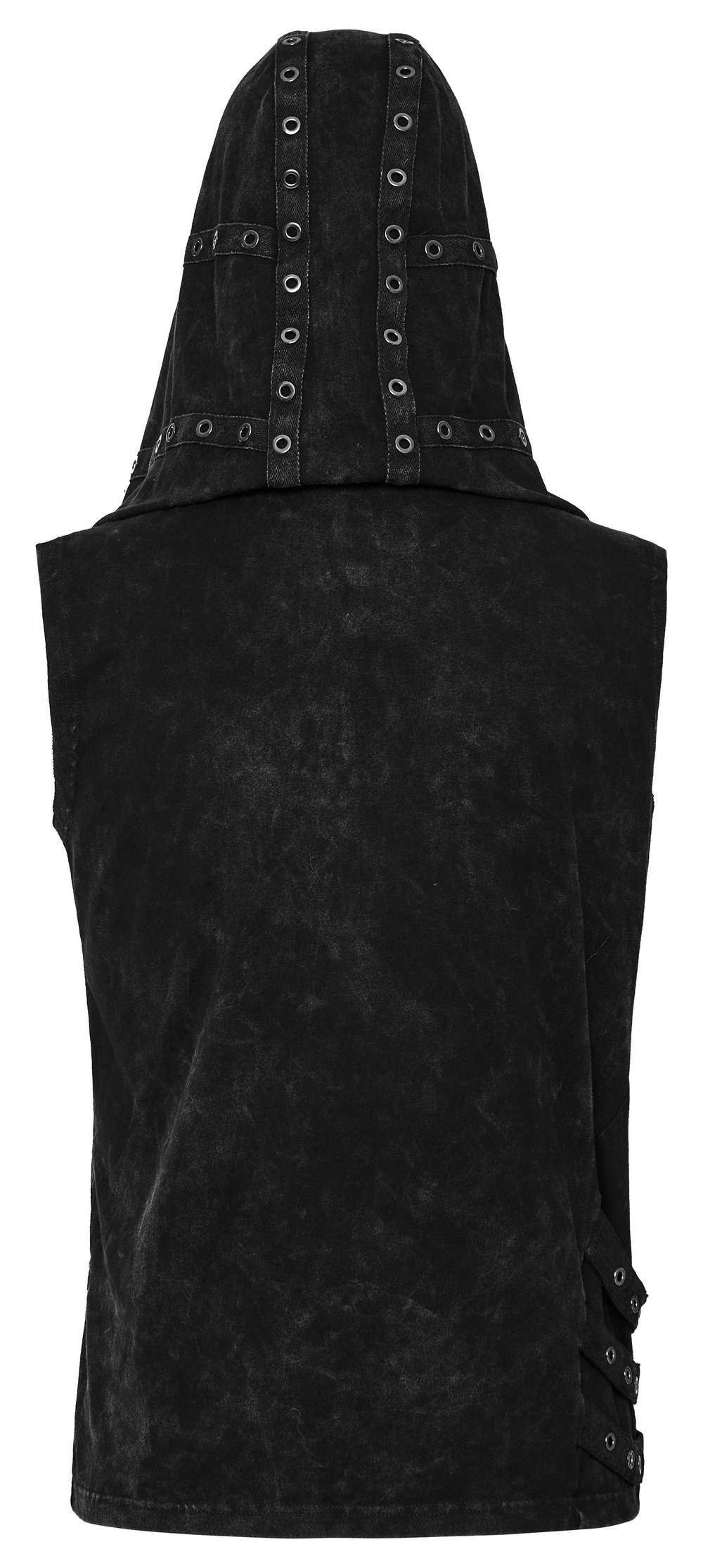 Fashion Punk Rave Men's Elio Distressed Hooded Vest