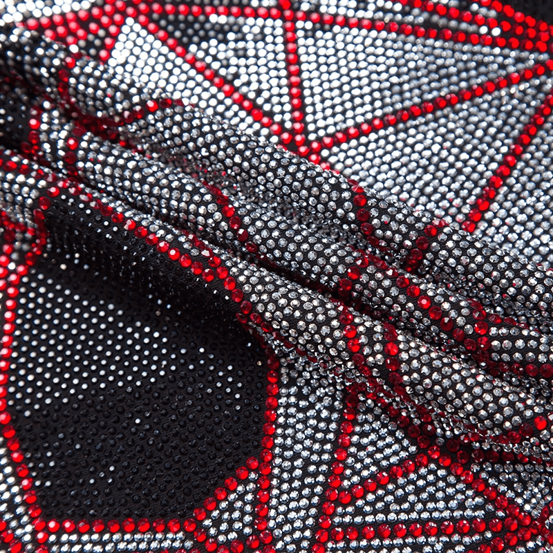 Fashion T-Shirt with Skull of Rhinestones / Casual Slim Tshirts / Alternative style Clothing