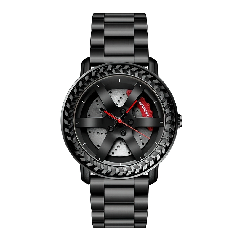 Fashion Waterproof Watch Of Brake Disc And Wheel Design For Men / Stylish Accessories