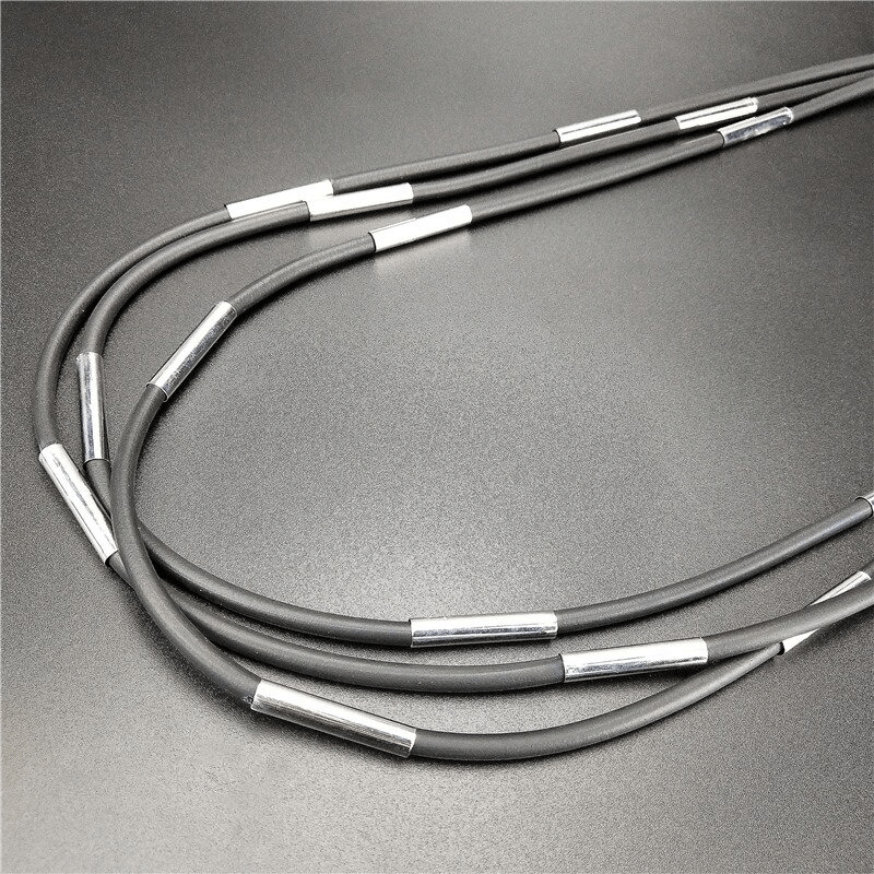 Fashion Women's Rubber Necklace / Handmade Black Accessories in Gothic Style