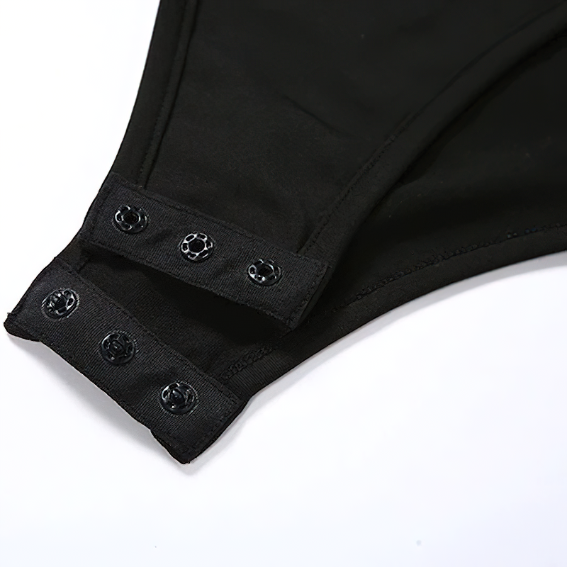 Fashion Women's Black Sleeveless Jumpsuit / Sexy Round Neck Slim Fit Rompers