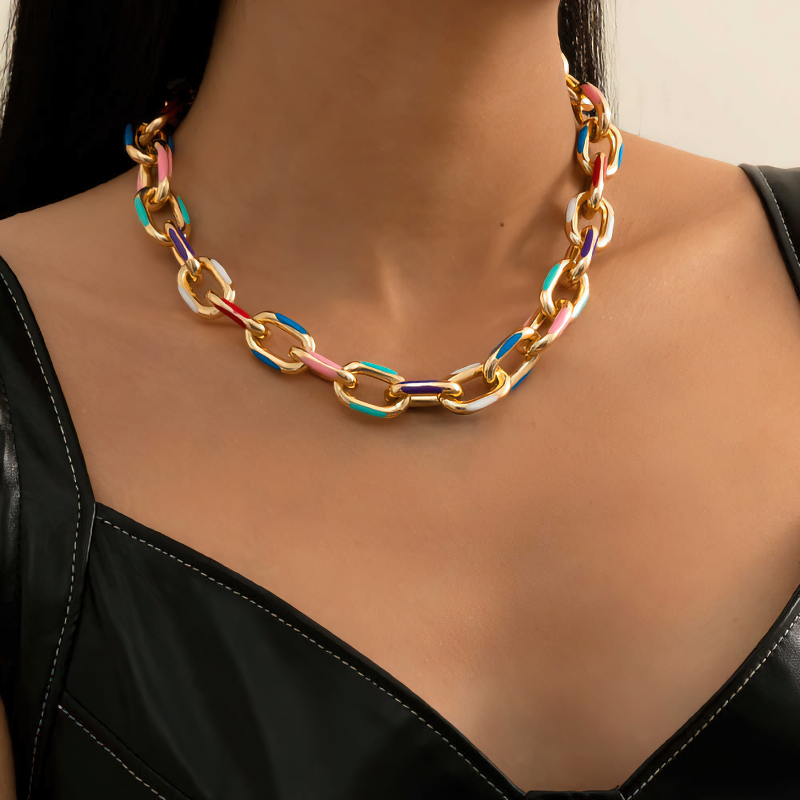 Fashion Women's Chunky Aluminium Chain / Cool Clavicle Short Necklace