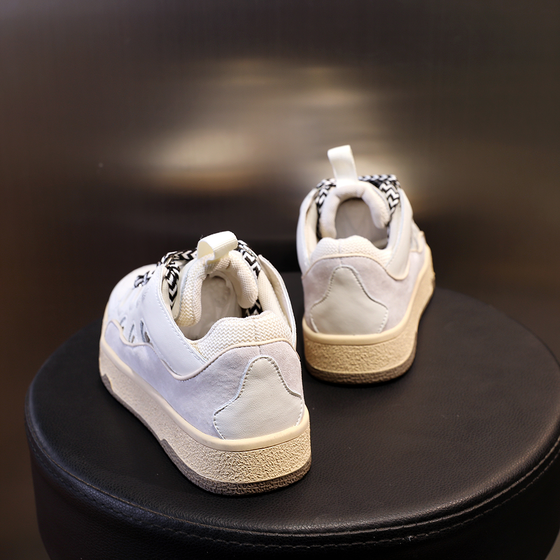 Fashion Women's Chunky Platform Sneaker / Retro Genuine Leather Shoes with Mixed Colors