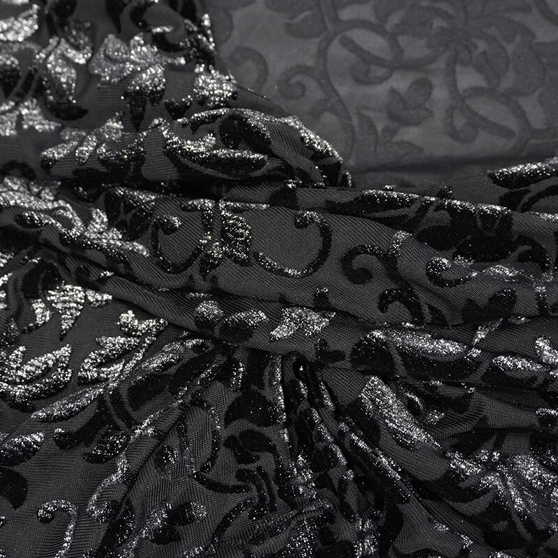 Fashion Women's Gathered Neckline Crop Top / Gothic Open-Shoulder Flared Sleeves Tops