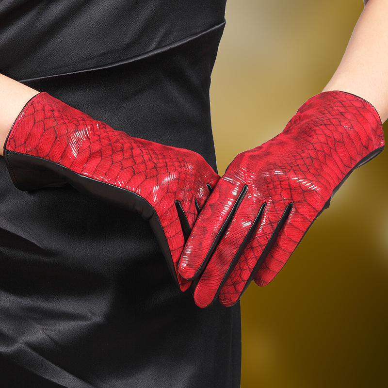 Fashion Women's Genuine Leather Gloves / Elegant  Lambskin Leather Gloves