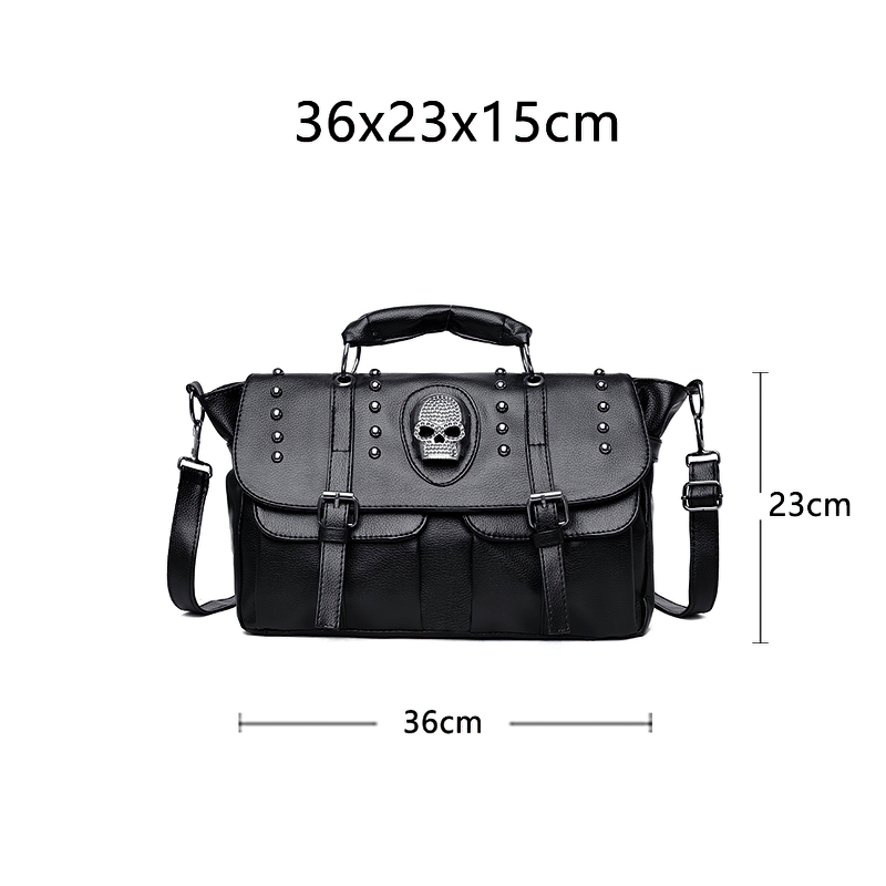 Fashion Women's Large Capacity Handbag / Cool Pu Leather Gothic Shoulder Bag