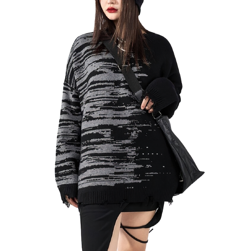 Fashion Women's Knitted Oversized Long Sleeve Sweaters / Ledies Streetwear Clothes