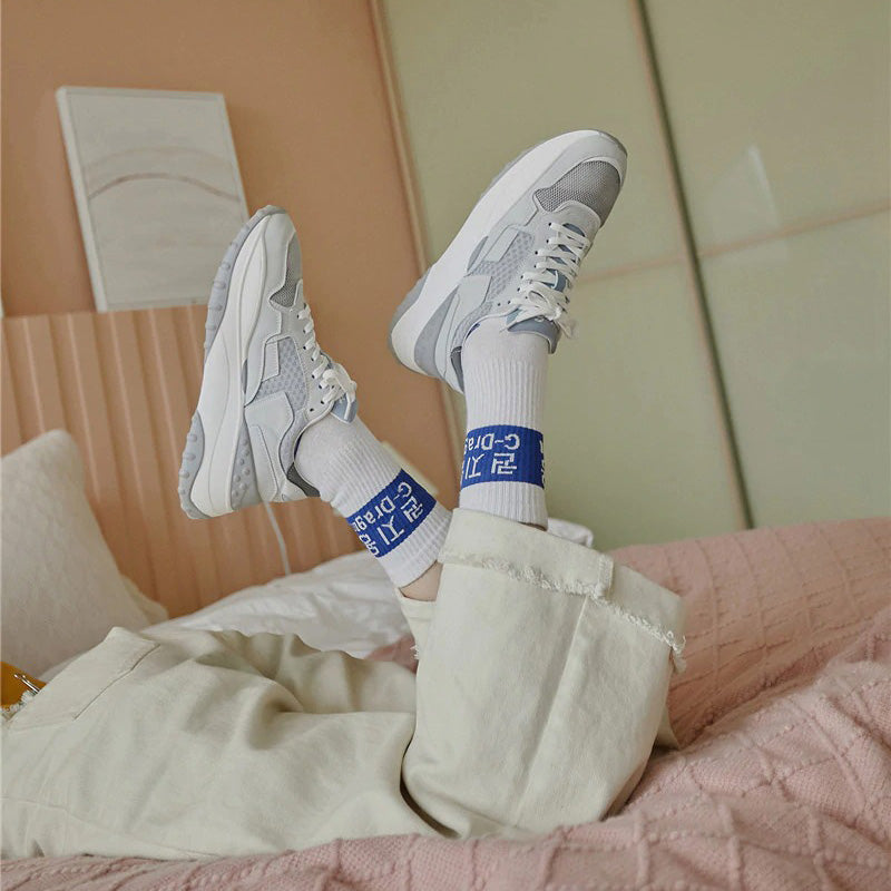 CLEARANCE / Fashion Women's Patchwork Genuine Leather Sneaker