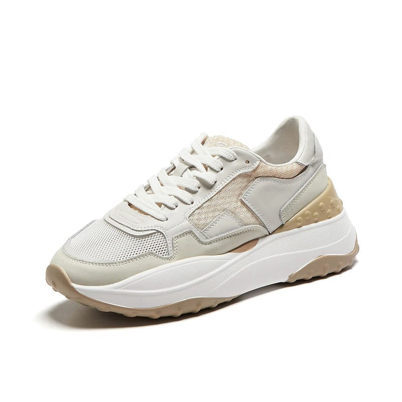 CLEARANCE / Fashion Women's Patchwork Genuine Leather Sneaker