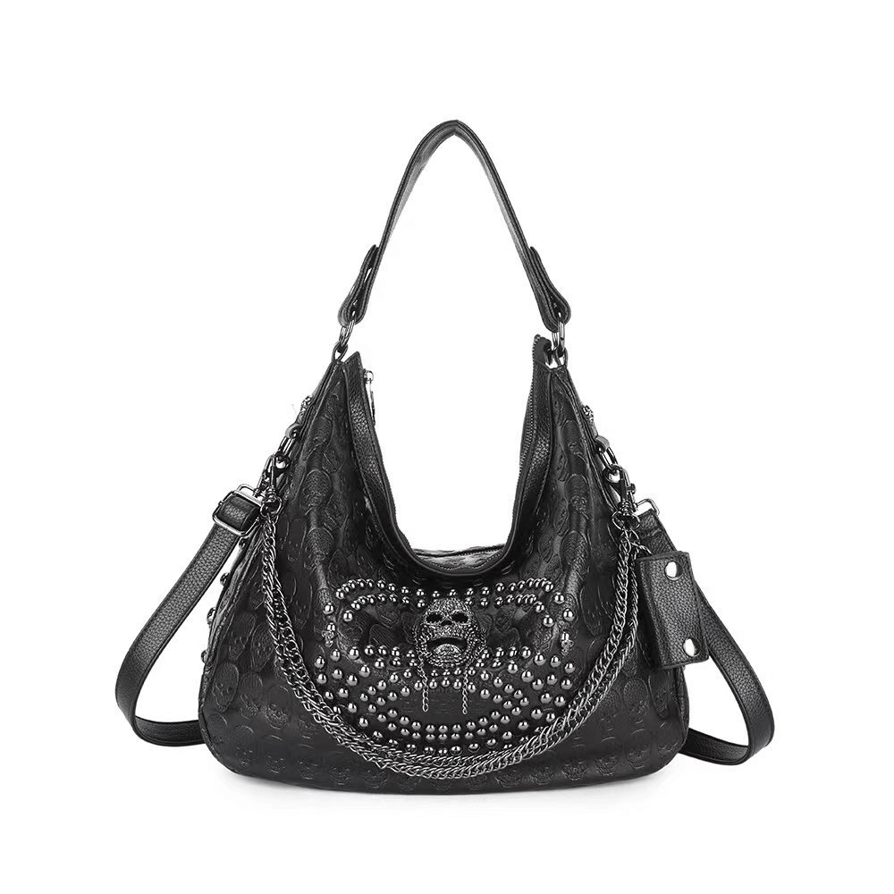 Fashion Women's Single Shoulder Bag with Chains / Gothic Style Handbag