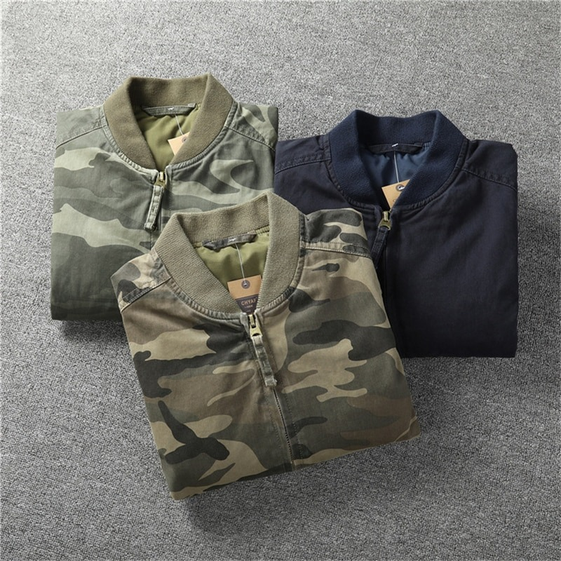 Fashion Zip Up Camo Denim Jacket / Stylish Men's Military Jackets / Alternative Clothing