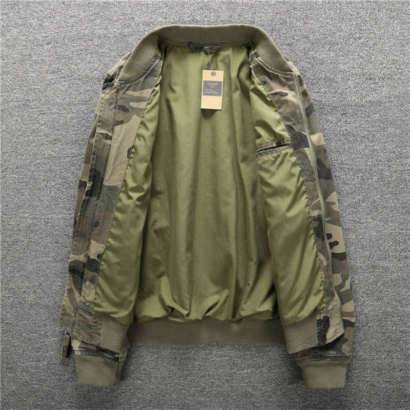 Fashion Zip Up Camo Denim Jacket / Stylish Men's Military Jackets / Alternative Clothing