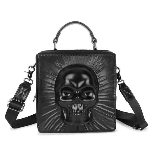 Fashionable 3D Skull Shape Box Handbag / Unique Style Shoulder Messenger Bag