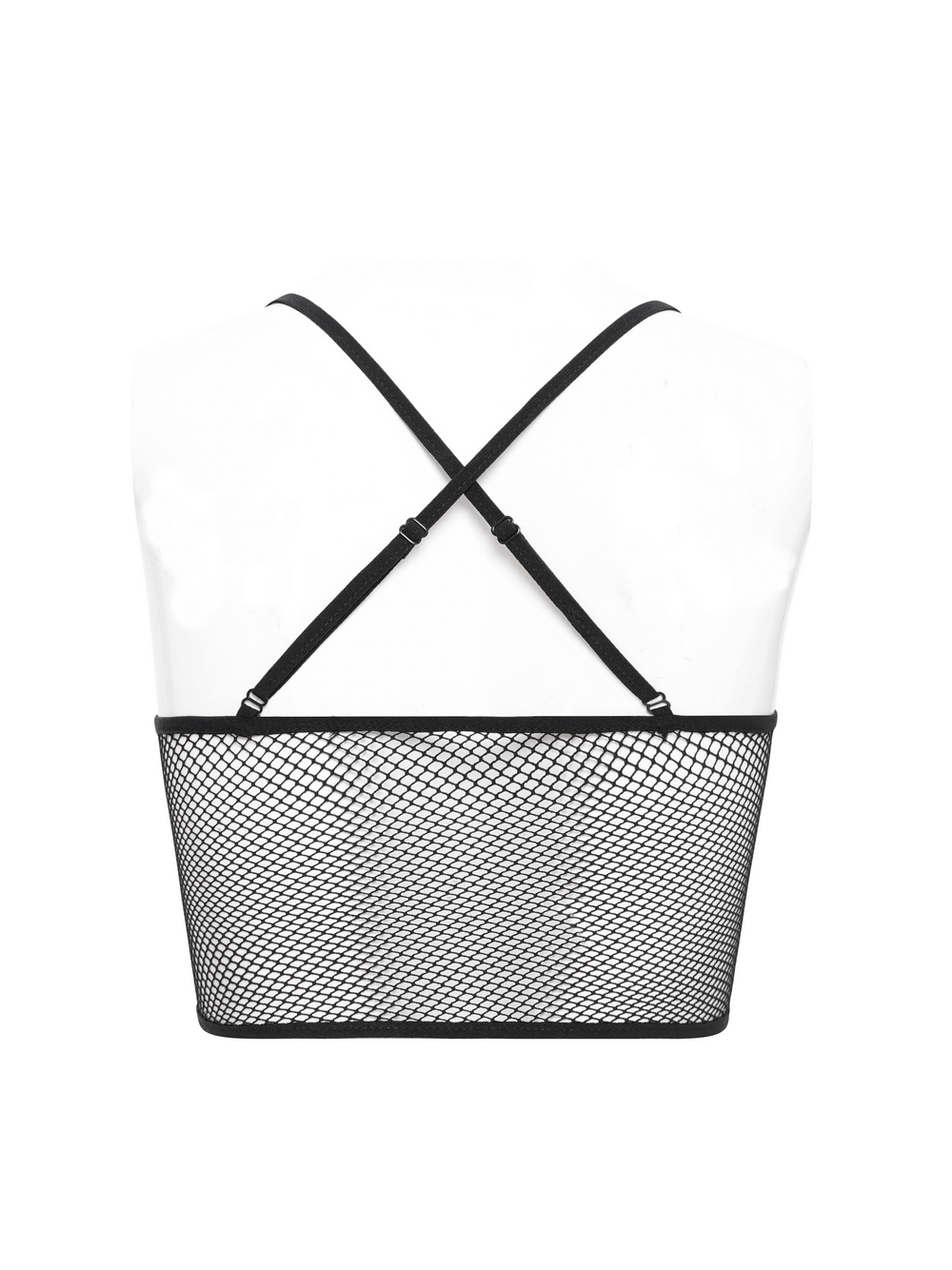 Female Crop Top with Pentagram and Straps in Edgy Style