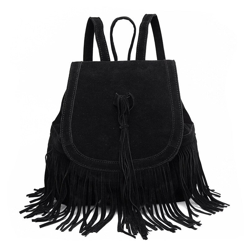 Female Tassel Backpacks in Unique Design / Women Alternative Fashion Accessories