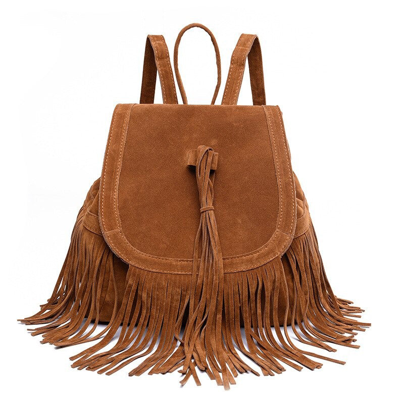 Female Tassel Backpacks in Unique Design / Women Alternative Fashion Accessories