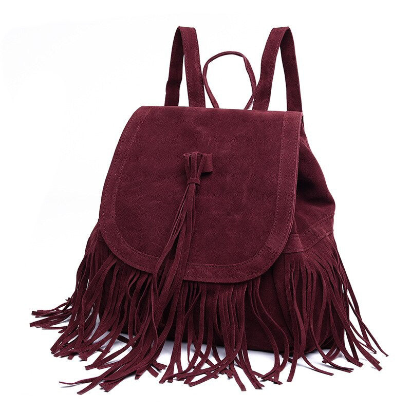 Female Tassel Backpacks in Unique Design / Women Alternative Fashion Accessories