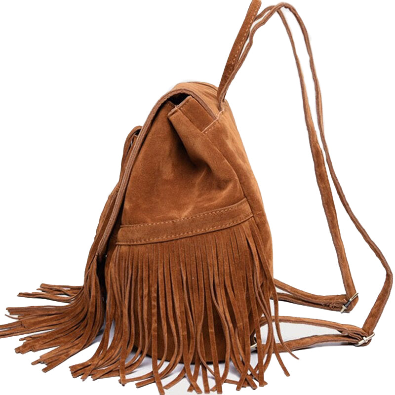 Female Tassel Backpacks in Unique Design / Women Alternative Fashion Accessories