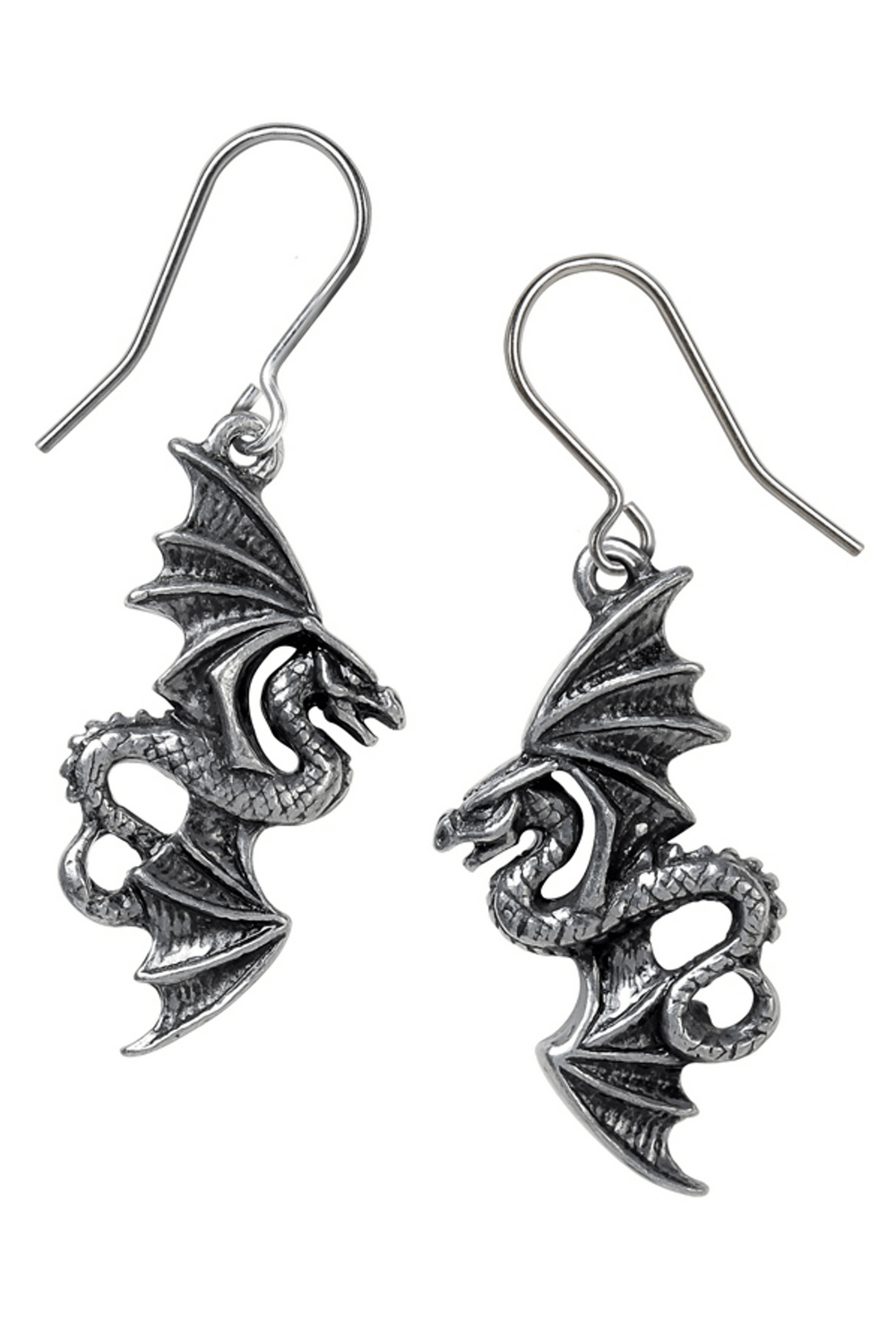 Flight of Airus Dragon Dropper Earrings with Mythical Design