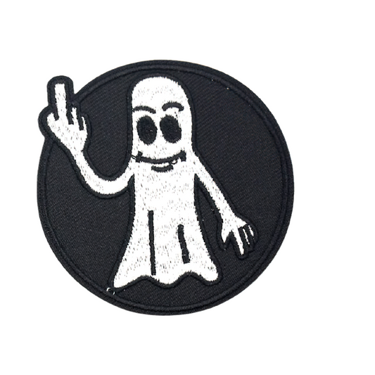 Flip Off Ghost Patch For Clothes / Stylish Unisex Accessory / Gothic Alternative Fashion