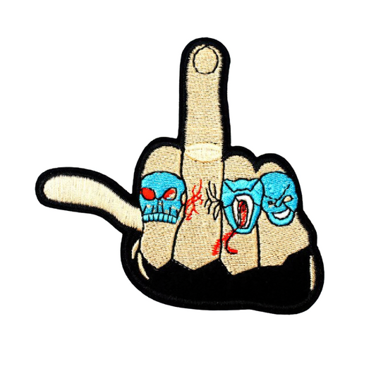 Flip Off Hand Patch For Clothing / Unisex Gothic Accessory / Alternative Fashion