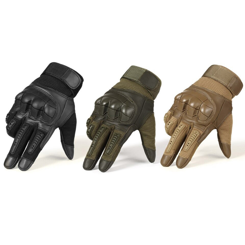 Full Finger Tactical Gloves in Military Style / Airsoft Combat PU Leather Touch Screen Gloves