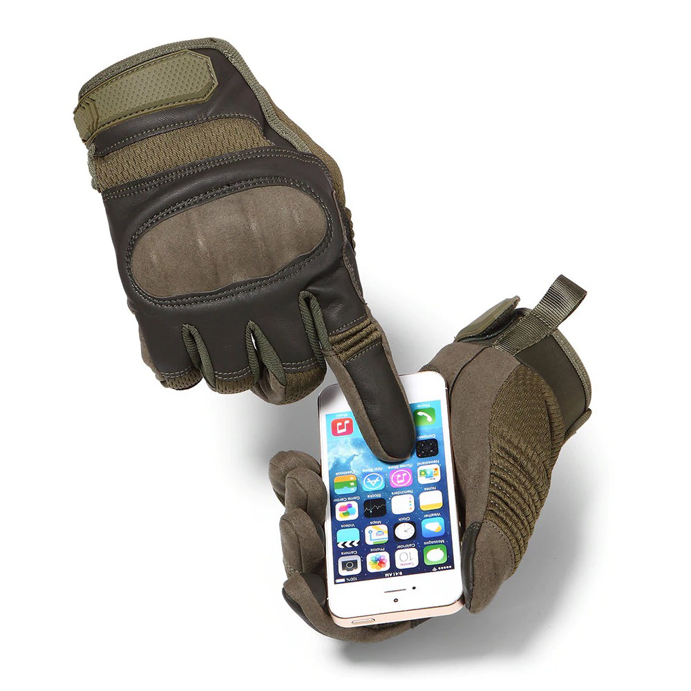Full Finger Tactical Touch Screen Hard Knuckle Gloves / Military Combat Airsoft Climbing Gloves