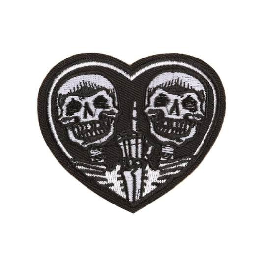 Fusible Patch Of Two Skeleton Pattern For Clothing / Unisex Accessory For Jackets