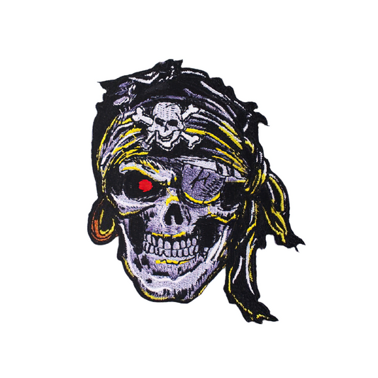 Fusible Patch On Clothes Of Pirate Skull / Unisex Rave Outfits Accessory