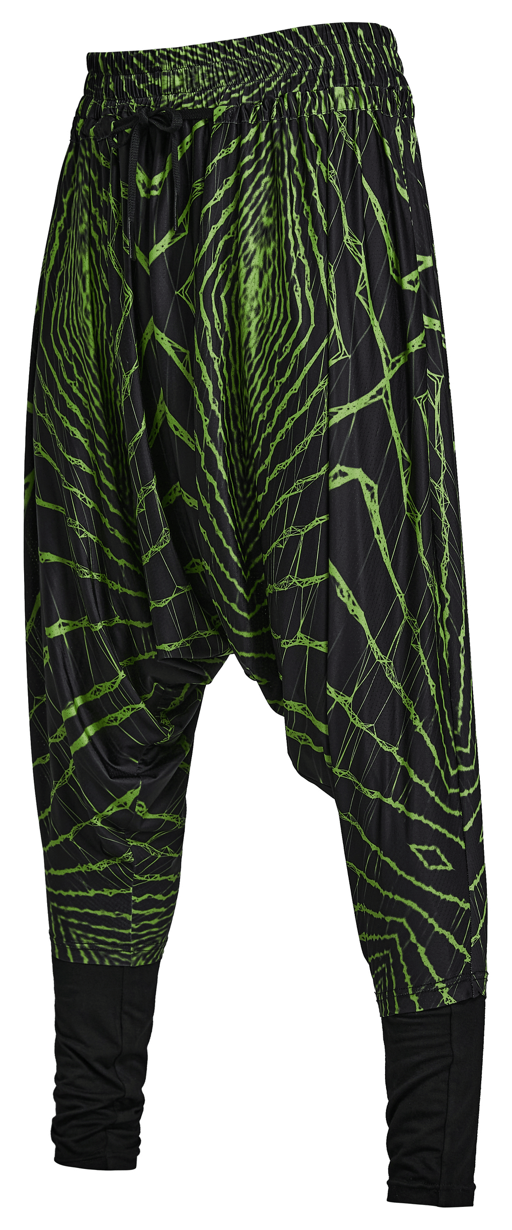 Futuristic Lightwave Harem Pants with Elastic Waist