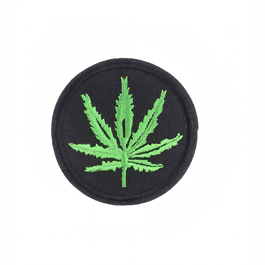 Ganja Leaf Print Fusible Patch On Clothes / Unisex Alternative Fashion Accessory