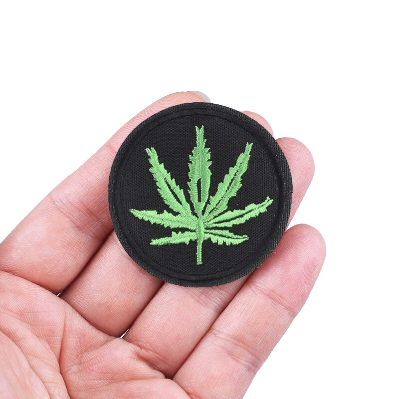 Ganja Leaf Print Fusible Patch On Clothes / Unisex Alternative Fashion Accessory