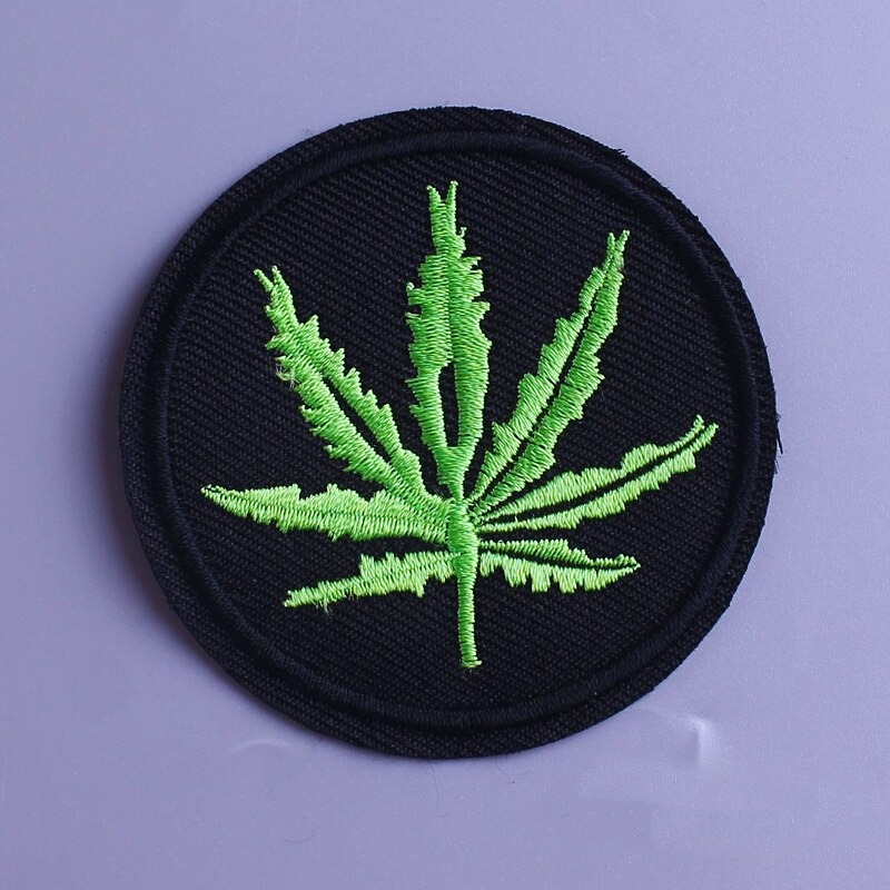 Ganja Leaf Print Fusible Patch On Clothes / Unisex Alternative Fashion Accessory
