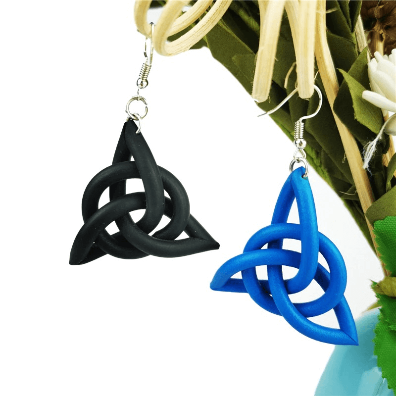 Geometric Drop Female Earrings / Multicolor Rubber Earrings / Handmade Ethnic Accessories