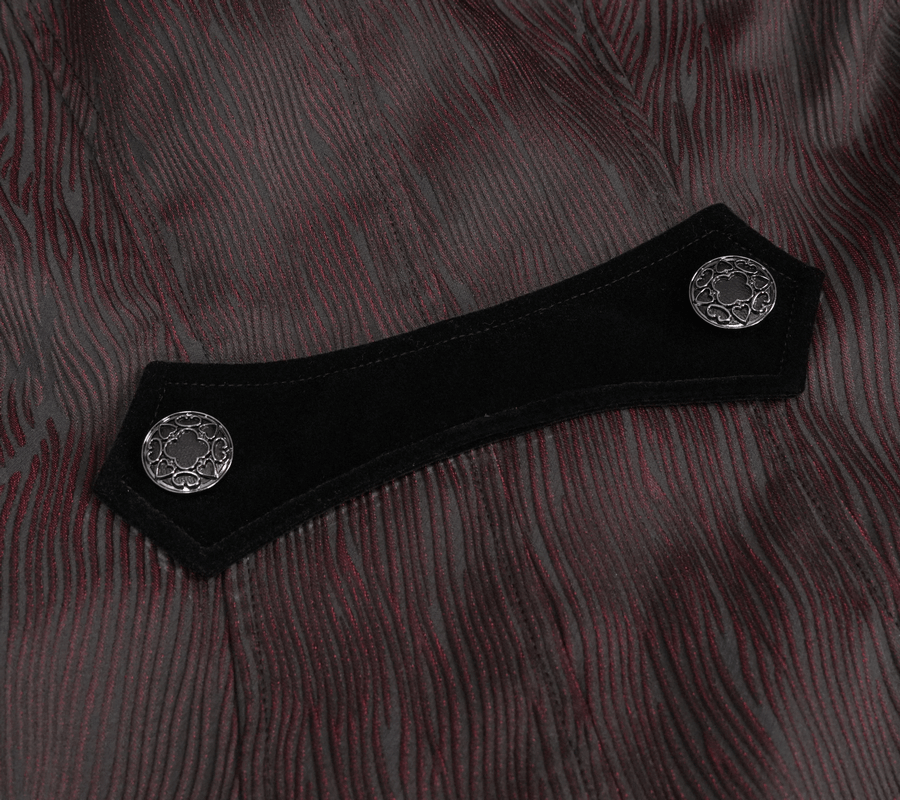 Gorgeous Jacquard Swallow-tailed Coat / Gothic Style Asymmetrical Hem Coat