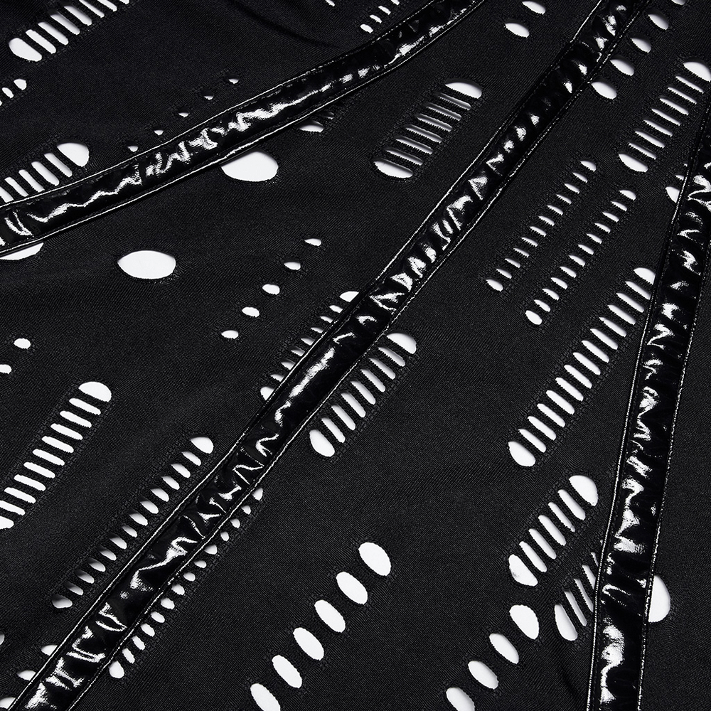 Goth Stylish Face Mask Collar with Buttons and Holes