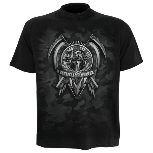 Gothic Alternative T-shirt with 3D Print Skull / Black T-Shirts Short Sleeve and Round Neck #2