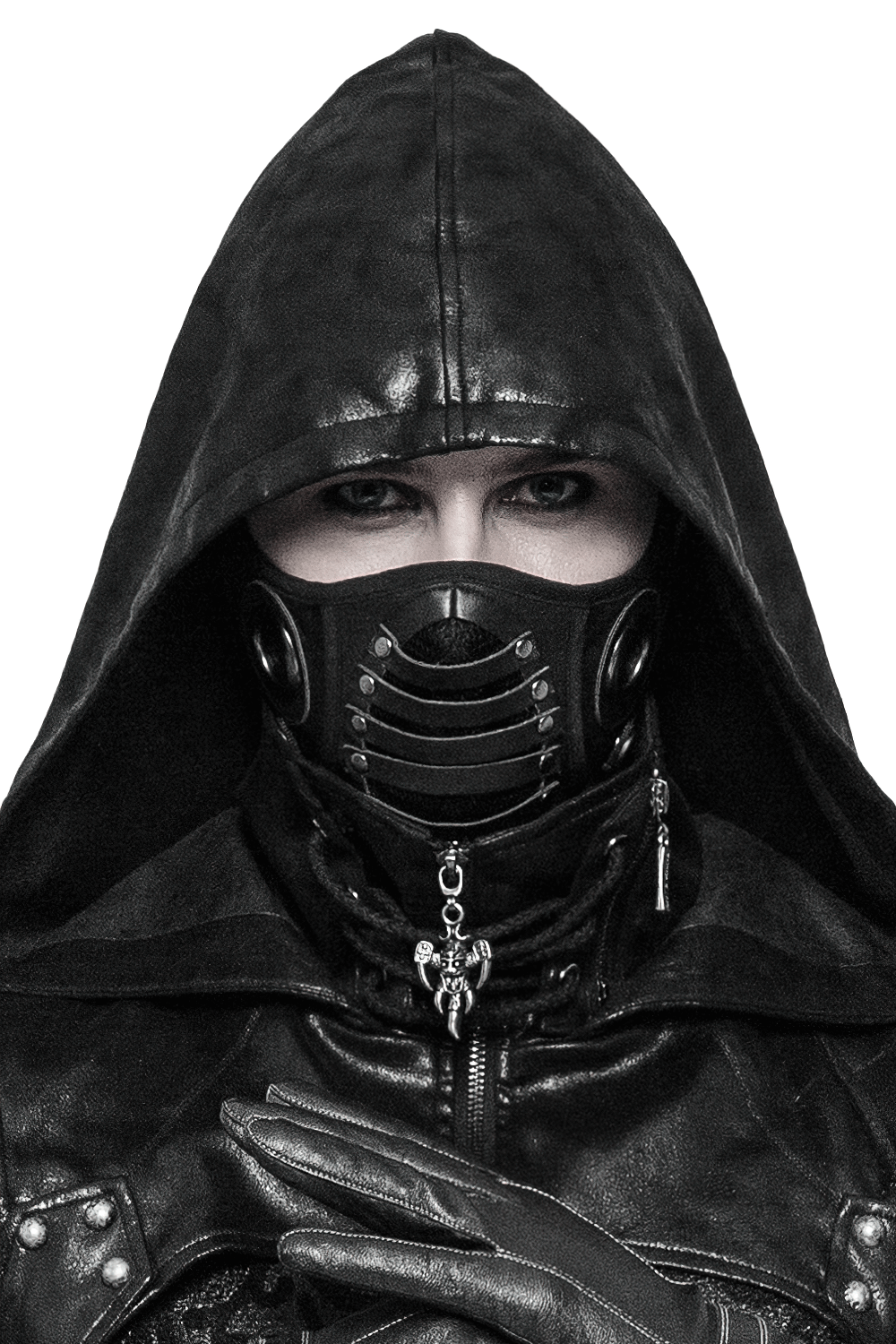 Gothic and Punk Black Adjustable Leather Mask