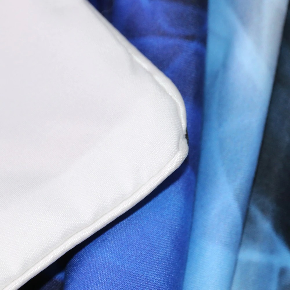 Gothic Bedclothes Set with print skull in blue fier / Fashion Black Home Textiles