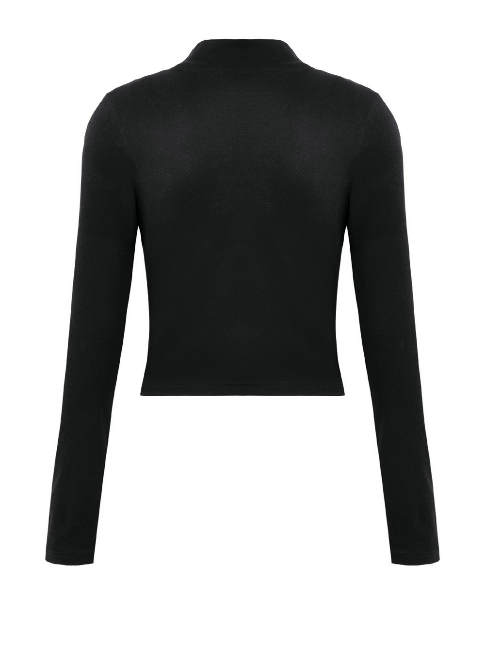 Gothic Black Long-Sleeved Top with Skeleton Hand Print
