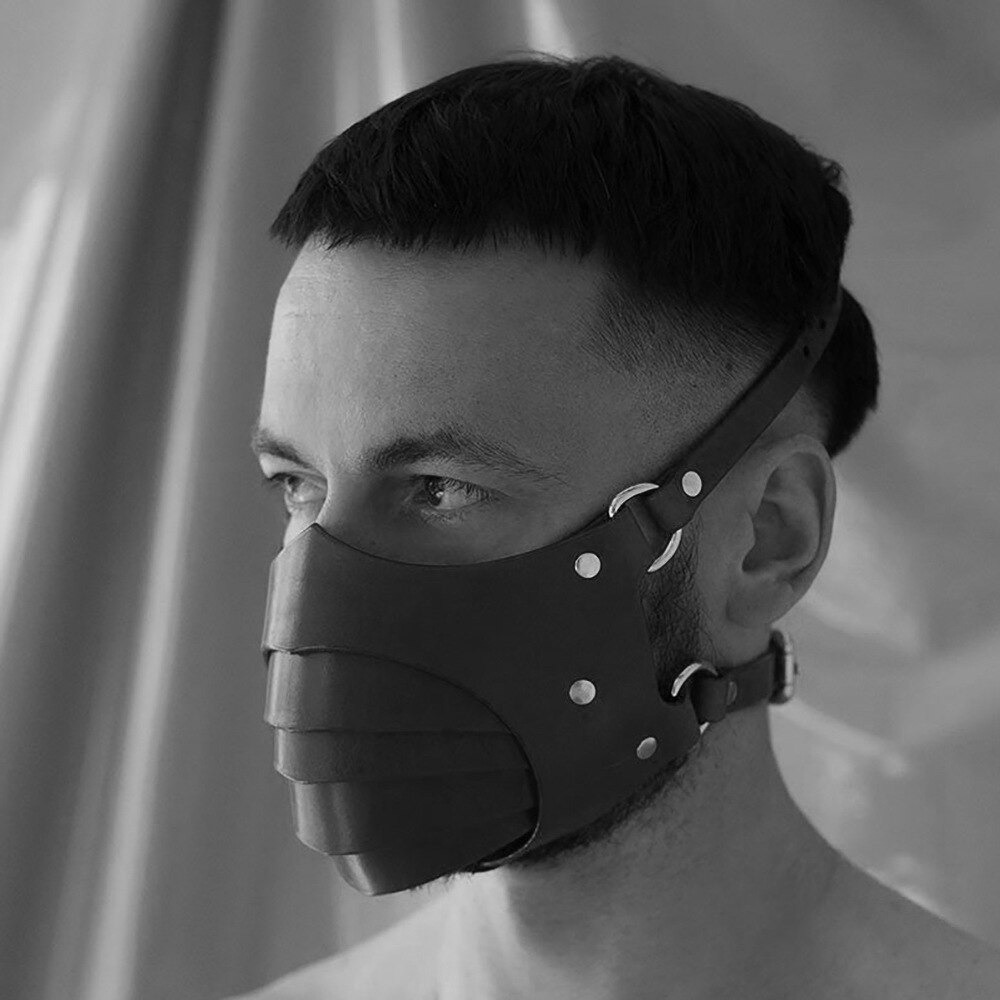 Gothic Black Mask for Men and Women / Adjustable Mask Cosplay / Polyester Mask