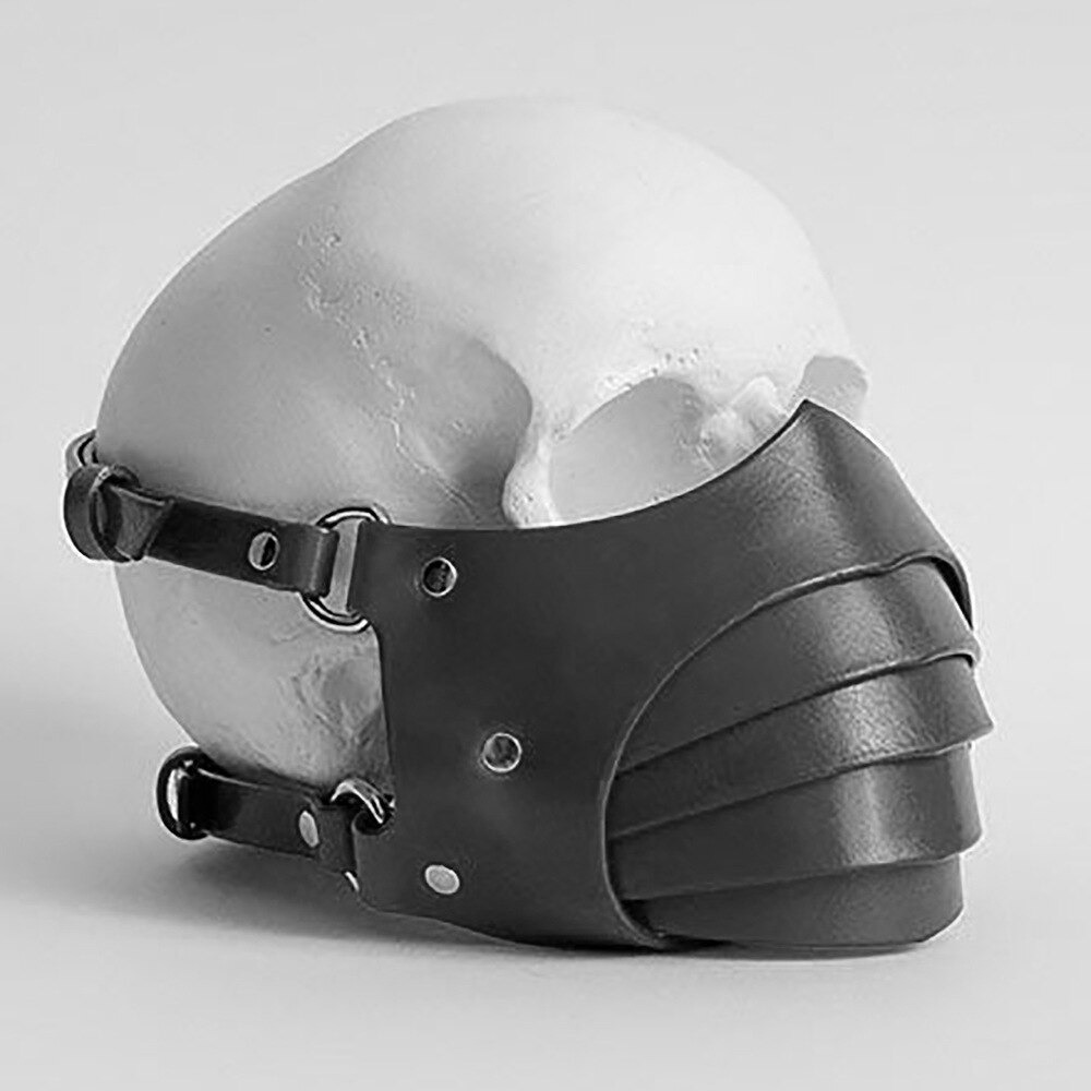 Gothic Black Mask for Men and Women / Adjustable Mask Cosplay / Polyester Mask