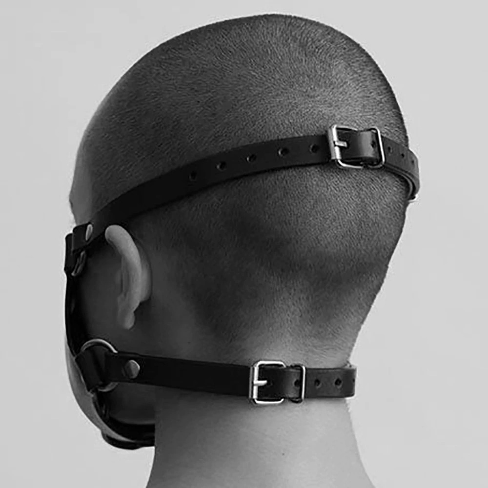 Gothic Black Mask for Men and Women / Adjustable Mask Cosplay / Polyester Mask