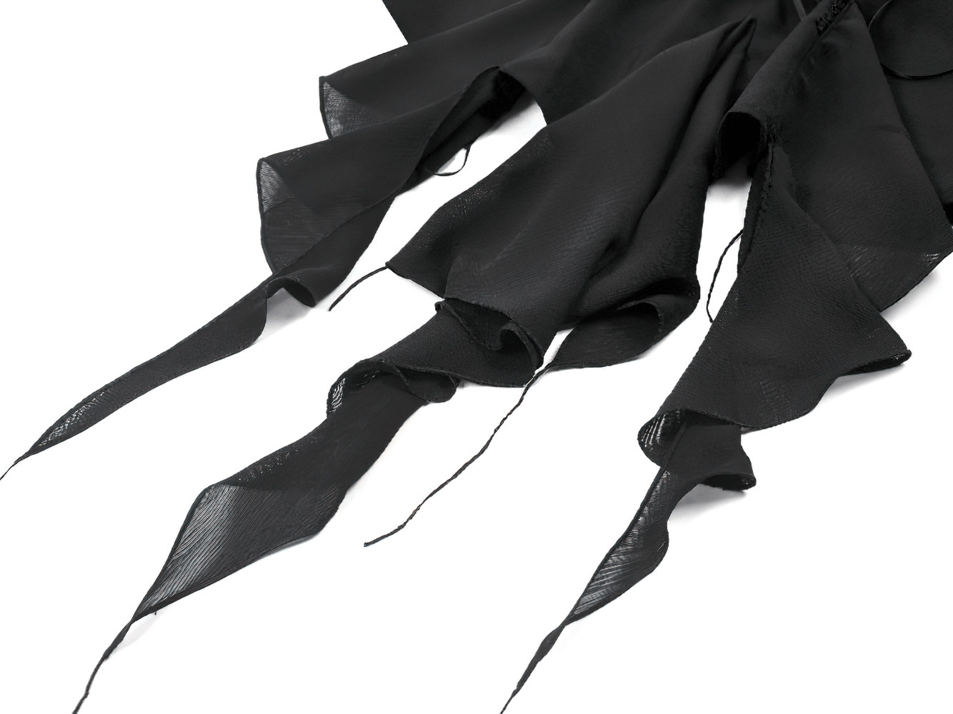 Gothic Black Ruffled Blouse with Corset Lace Back