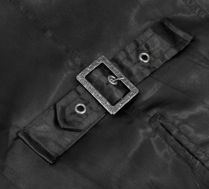 Gothic Black Short Waistcoat For Men / Vintage Male Single Button Waistcoats