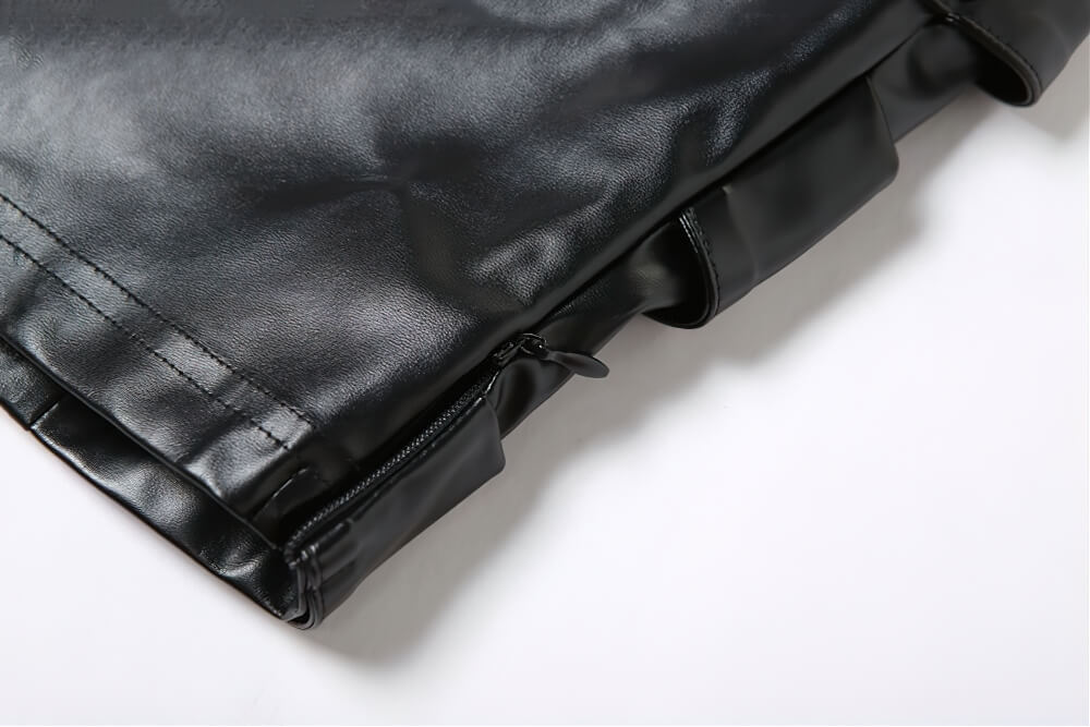 Gothic Black Strapless Crop Top for Women / Stylish Ladies Sleeveless Off-Shoulder Tops with Belt