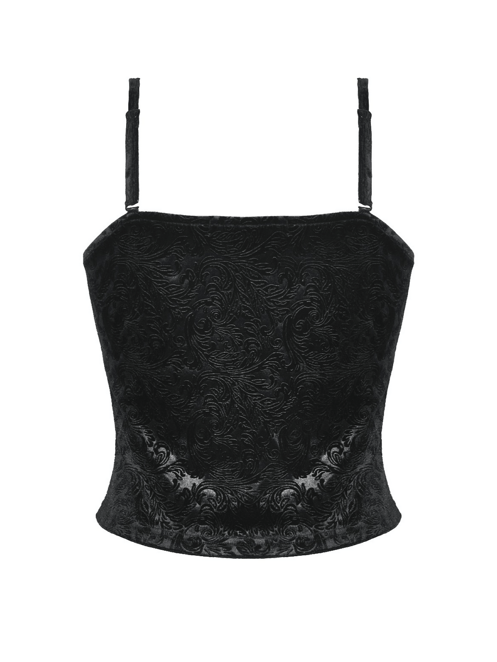 Gothic Cami with Lace Trim and Embossed Pattern