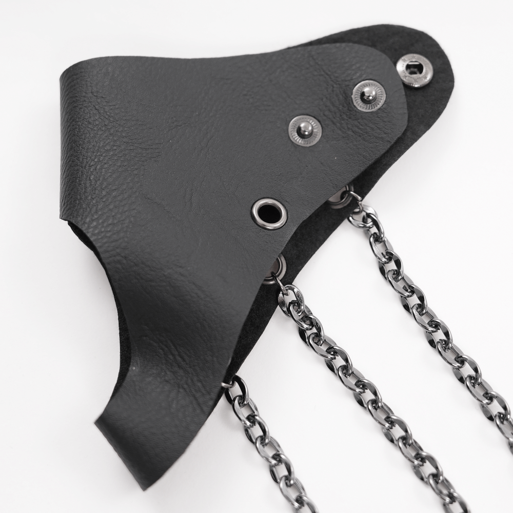 Gothic Chain-Link Finger Claws and Leather Wrist Cuff
